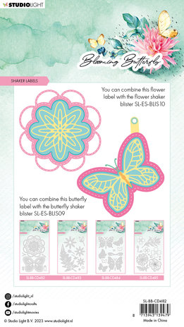 Blooming Butterfly Cutting Die Shaker Labels  - 2