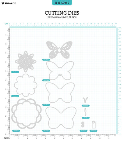 Blooming Butterfly Cutting Die Shaker Labels  - 3