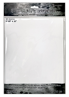 Distress® White Heavystock  10pc
