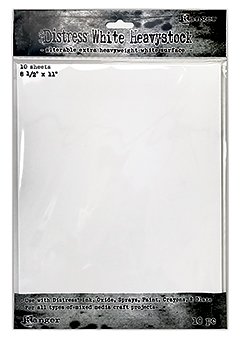 Distress® White Heavystock  10pc