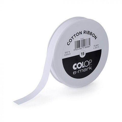 Colop E-mark, Bomullsband 15 mm x 25 m