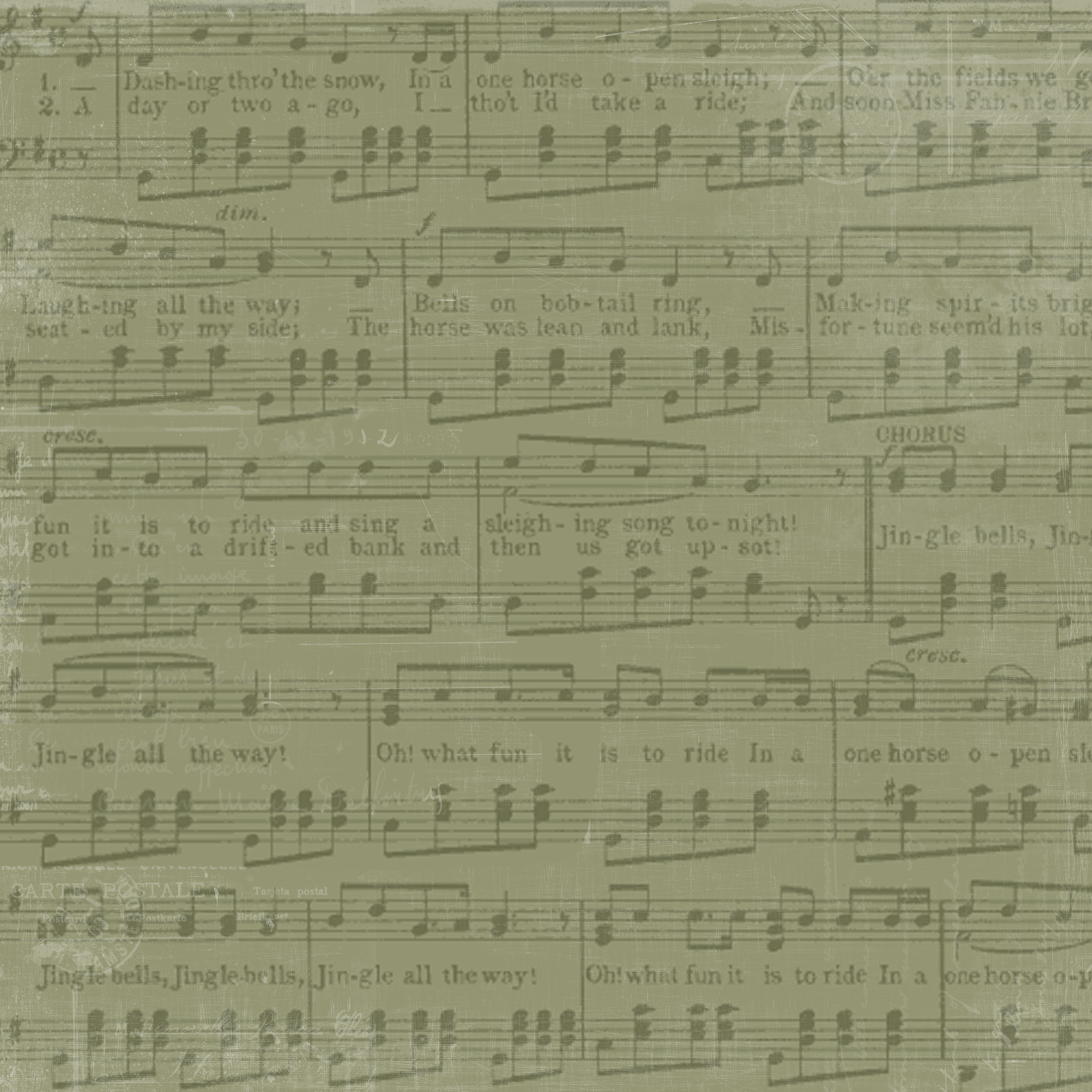 Vintage Basic Collection Fling & Music 6x6  - 7