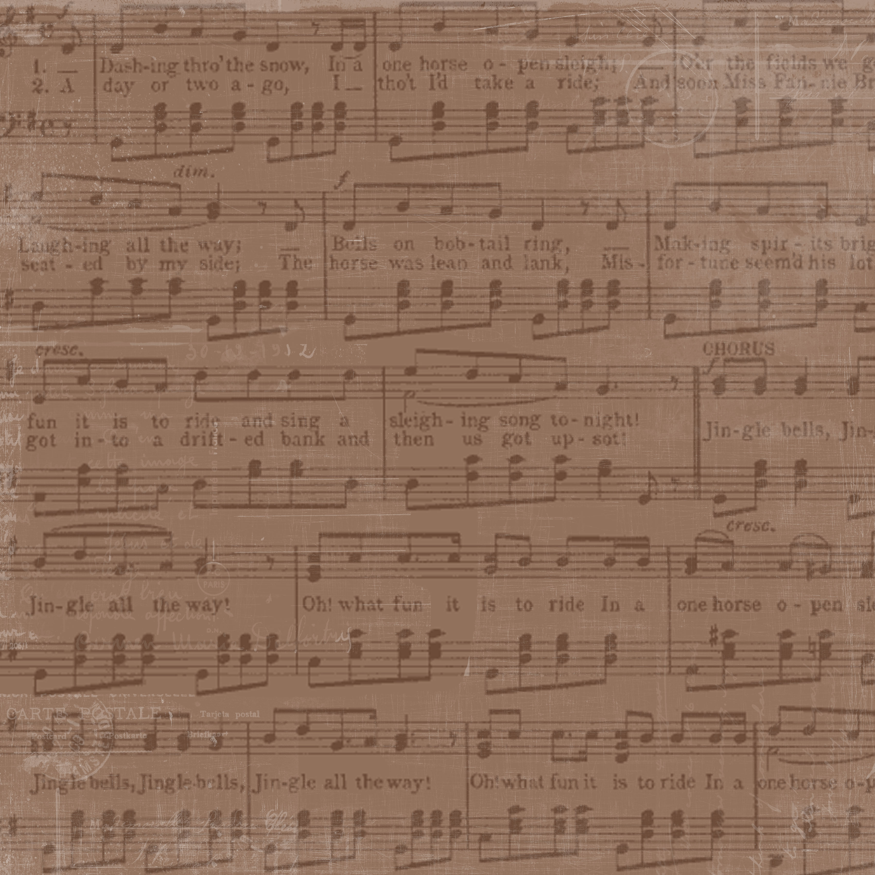 Vintage Basic Collection Fling & Music 6x6  - 5