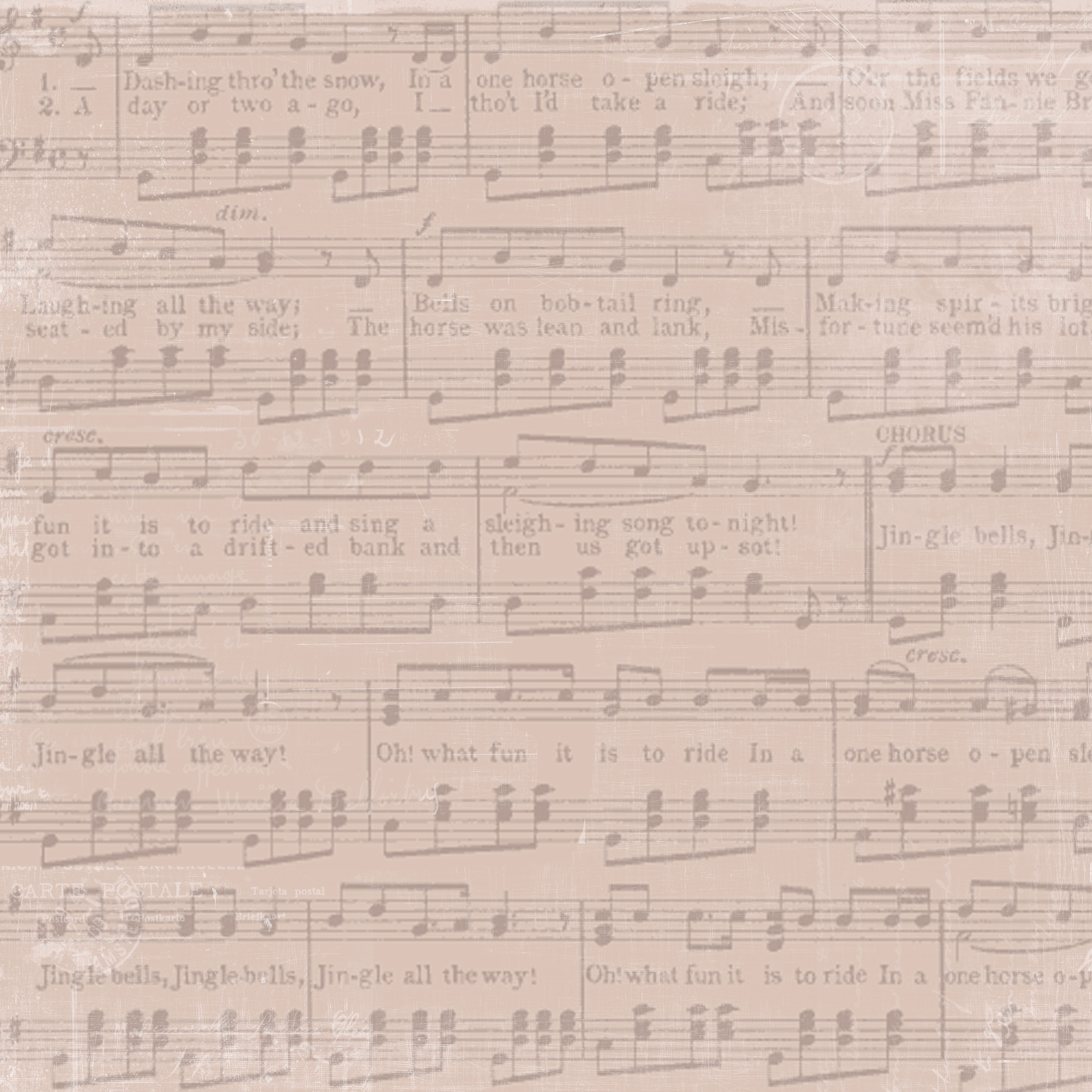 Vintage Basic Collection Fling & Music 6x6  - 9