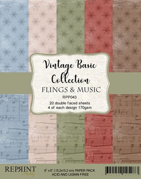 Vintage Basic Collection Fling & Music 6x6 