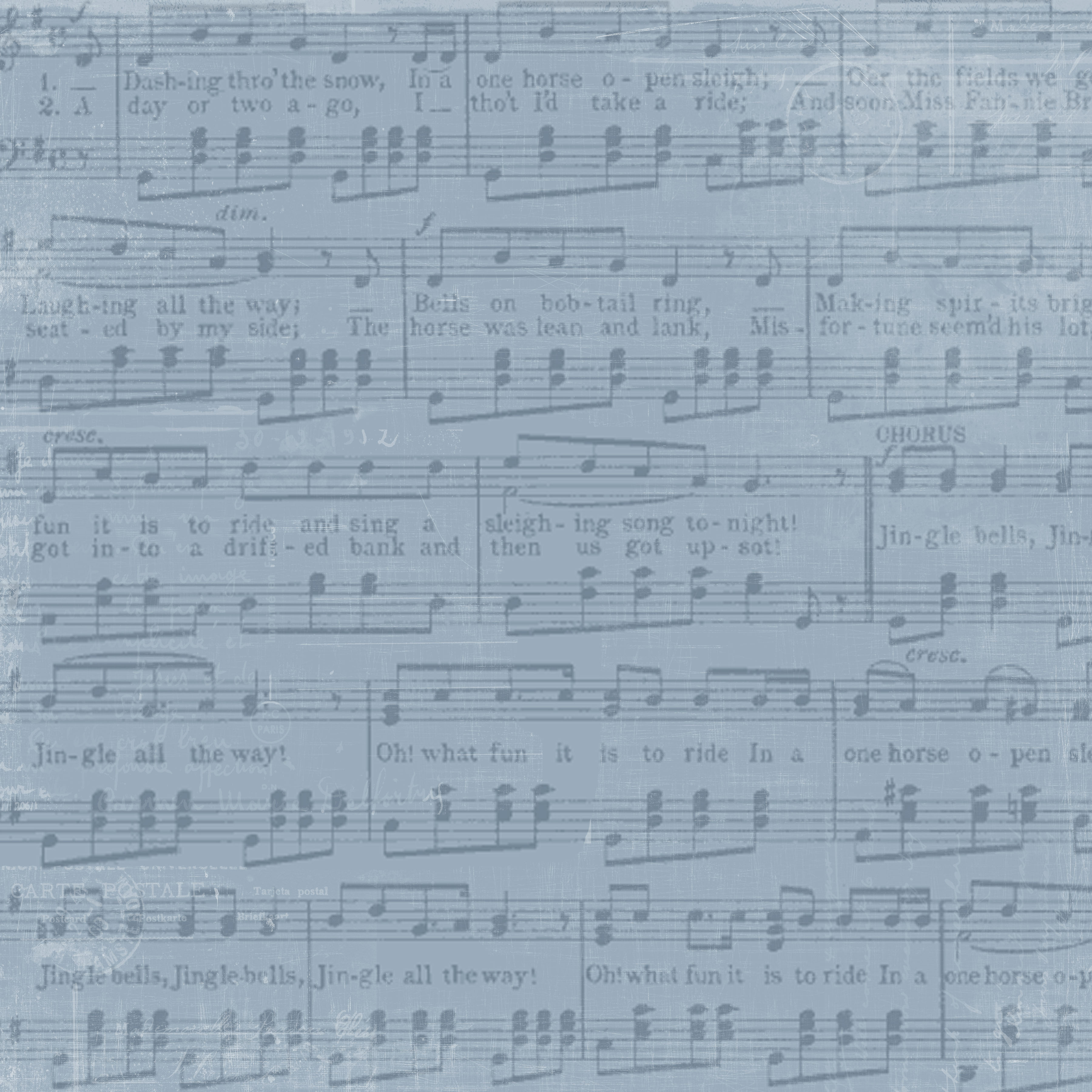 Vintage Basic Collection Fling & Music 6x6  - 3