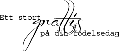 GU926 F Ett stort Grattis
