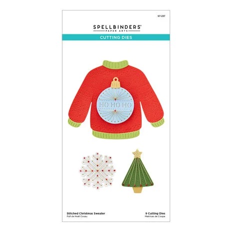 Stitched Christmas Sweater Etched Dies - 2