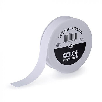 Colop E-mark, Bomullsband 25 mm x 25 m