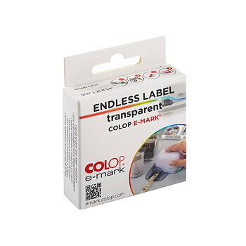 Colop E-Mark Etikett på rulle Transparent 14 mm x 8 m PET