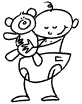 OMK1057 A Baby med nalle
