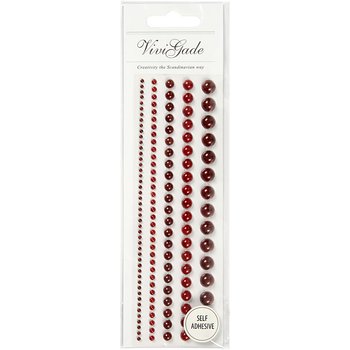 Pearls självhäftande Röd 140 st