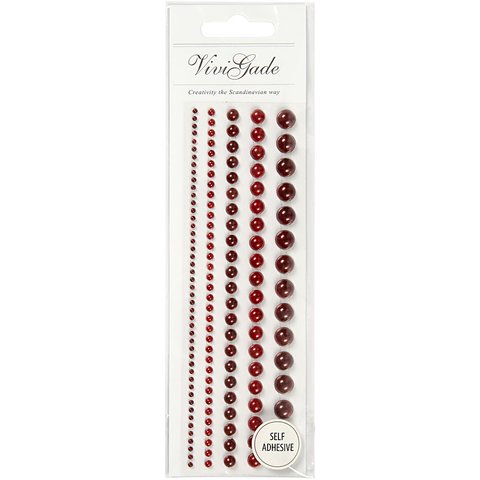 Pearls självhäftande Röd 140 st