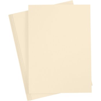 Cardstock A4 Sand 190gsm 10 ark släta