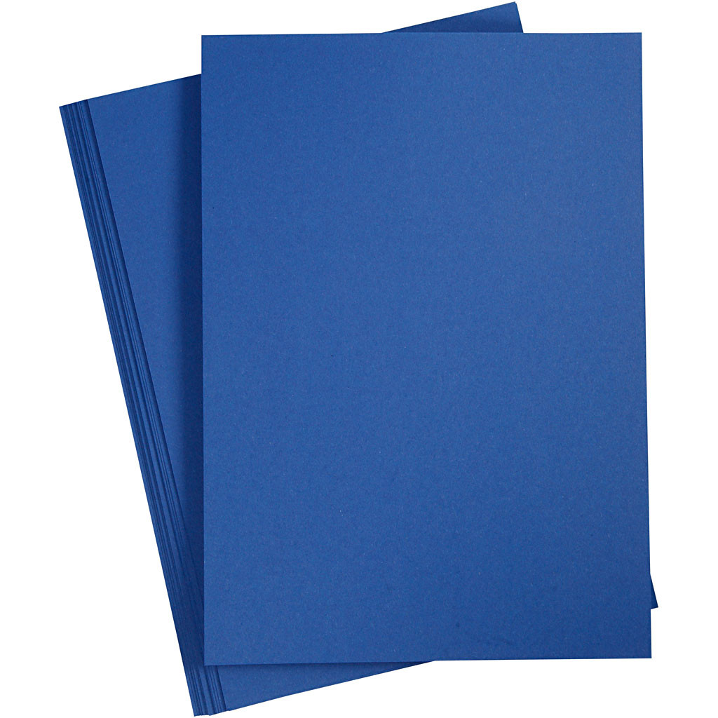 Cardstock A4 Midnight blue 190gsm 10 ark smooth
