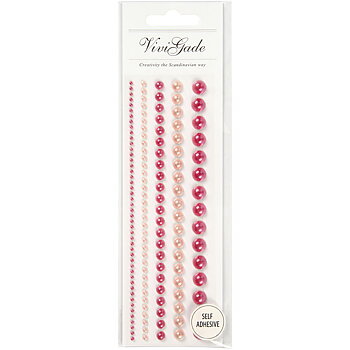 Pearls självhäftande Rosa 140 st