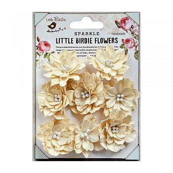 Pappersblommor 8  st Creme