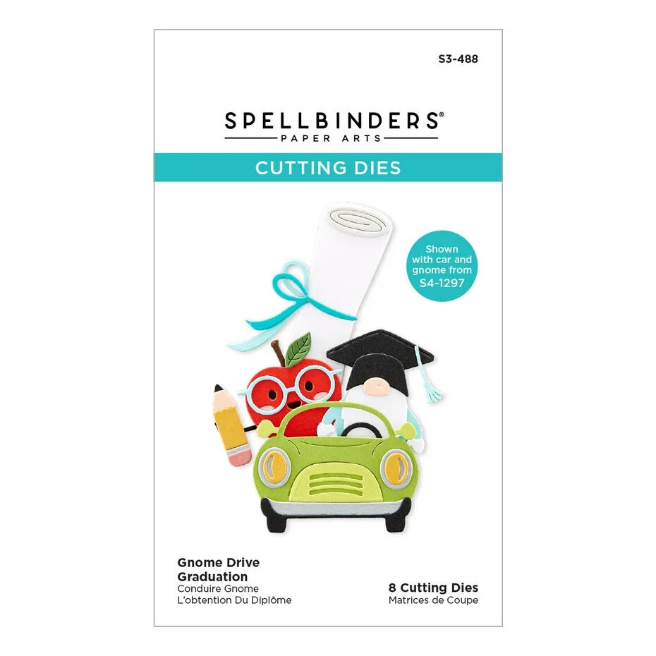Gnome Drive Graduation Etched Dies - 2