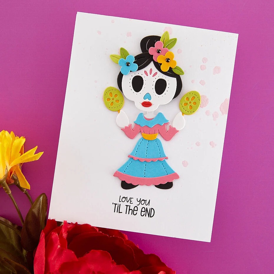 Dancin' Day of the Dead Girl Etched Dies  - 3