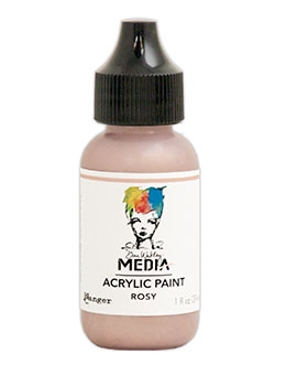 Dina Wakley Acrylic Paint 29ml Metallic - Rosy