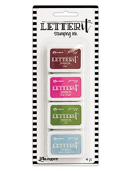 Letter it stamping ink- set med 4 stämpeldynor