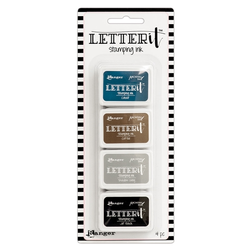 Letter it stamping ink- set med 4 stämpeldynor