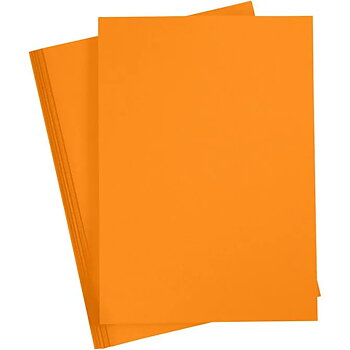 Cardstock A4 Mandarin 190gsm 10 ark släta