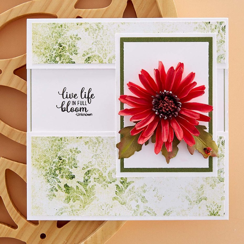 Gerber Daisy and Ladybugs Etched Dies - 3