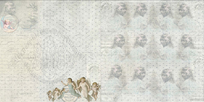 Scrapbookingpapper Änglar - 12x12 - 5 ark