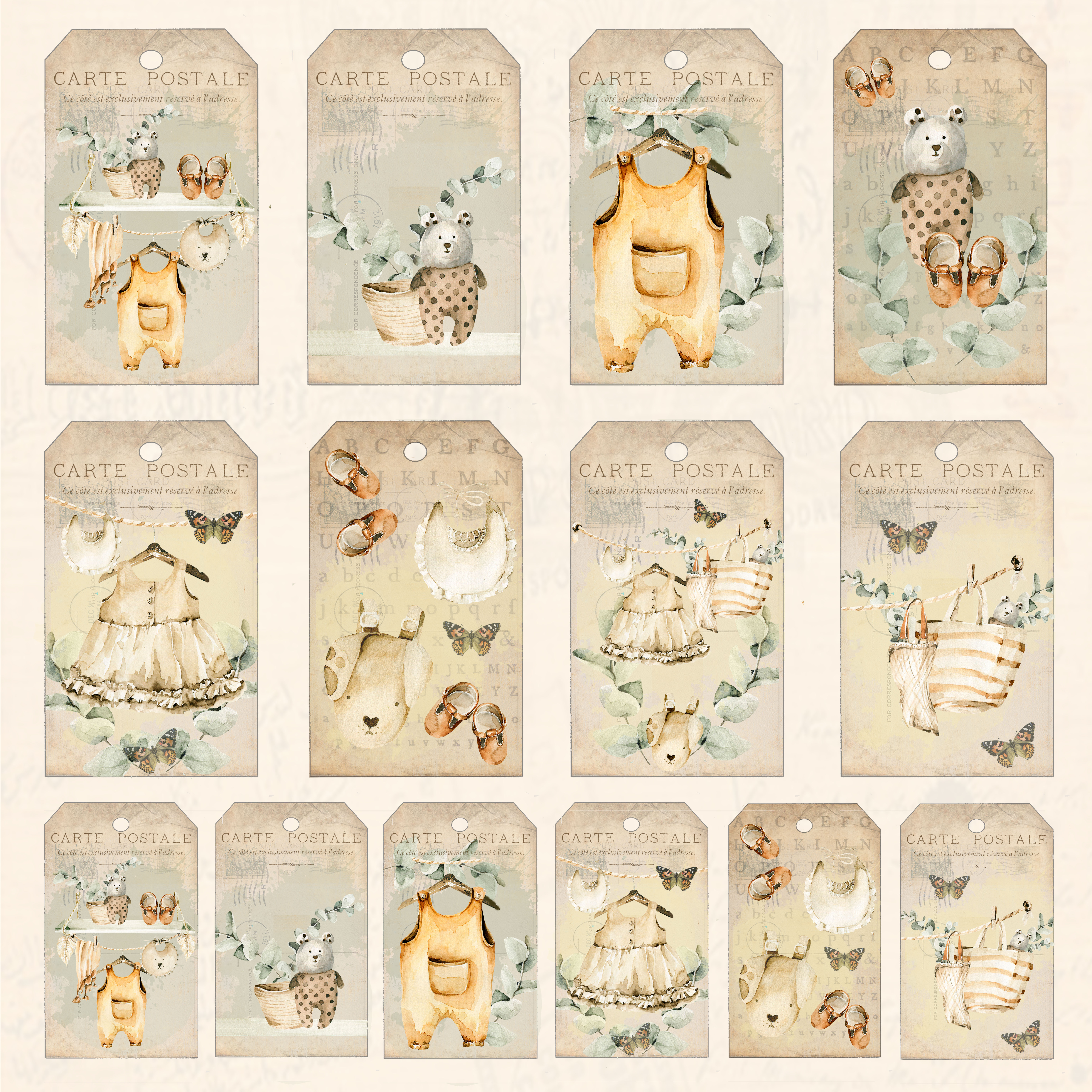 Baby´s First Clothes Collection - Tags