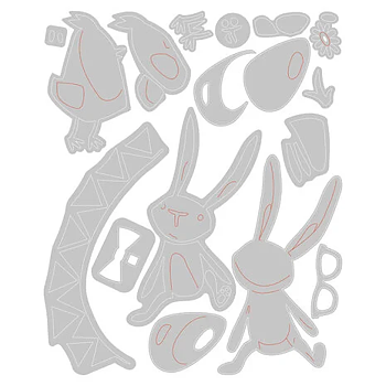 Thinlits Die by Tim Holtz Vault Bunny + Chick (17pcs)