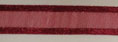 Band Organza Edge Prego 10mm -Vinröd - 2