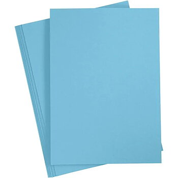 Cardstock A4 Klarblå 190gsm 10 ark släta
