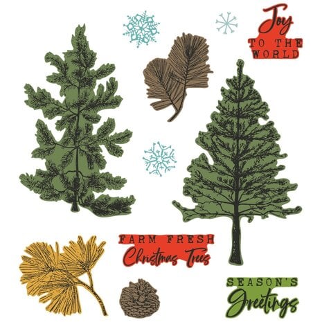 Framelits Die w/Stamps by 49 and Market A5 Pine Holidays (16+5pcs)