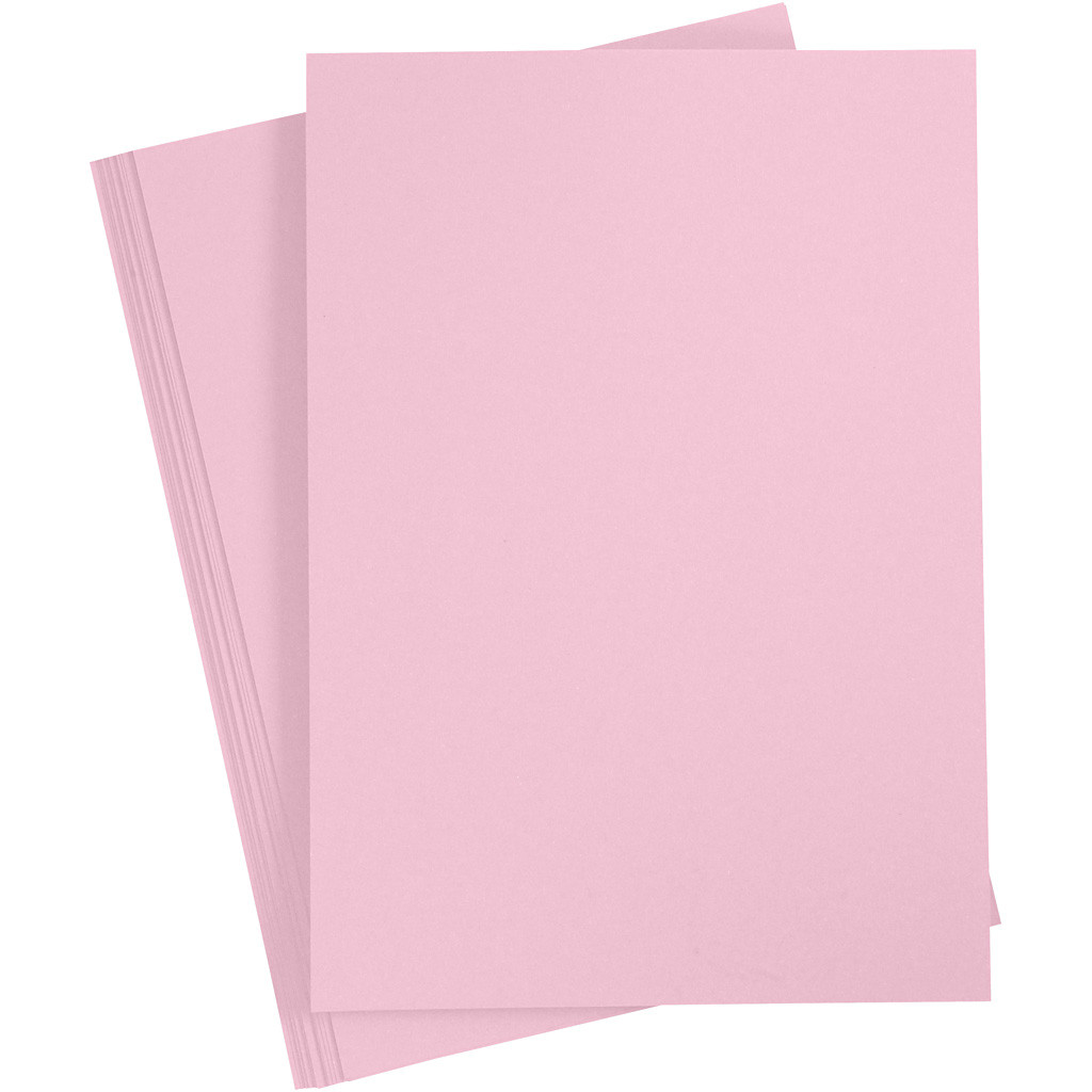 Cardstock A4 Rosa 190gsm 10 ark smooth