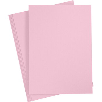Cardstock A4 Rosa 190gsm 10 ark släta