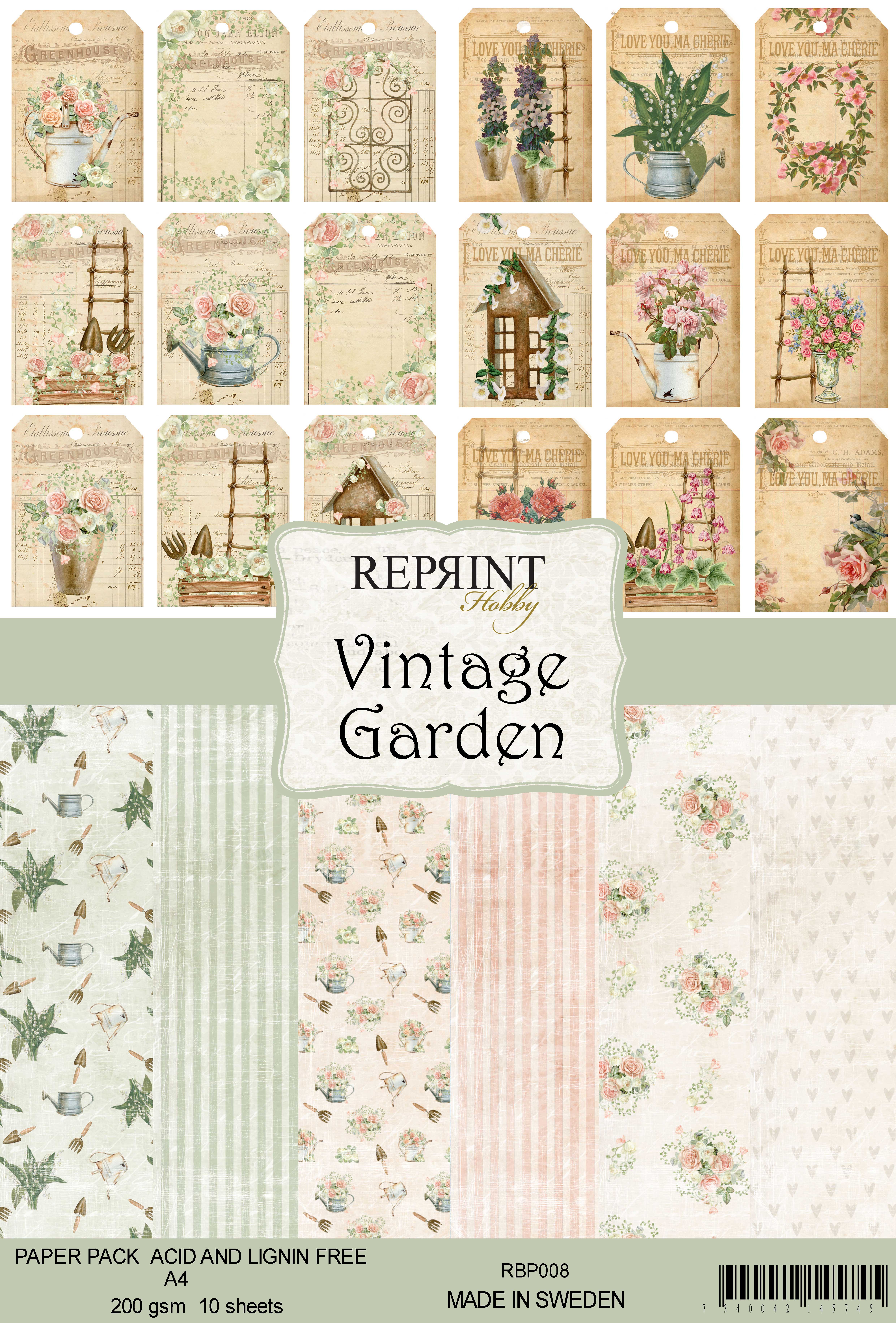 Vintage Garden  Collection pack A4