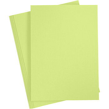 Cardstock A4 Lime 190gsm 10 ark släta