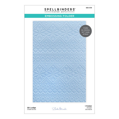 Ski Lodge Embossing Folder 