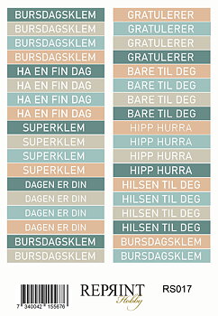 Stickers Reprint - The Bookshop Collection Text Norsk  -  11x16 cm