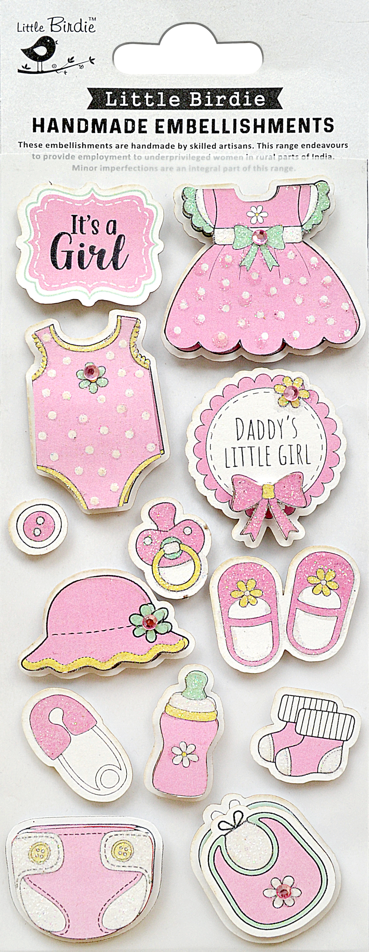 3D Stickers med Glitter - Daddys Little Girl
