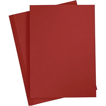 Cardstock A4 Bordeaux 190gsm 10 ark släta