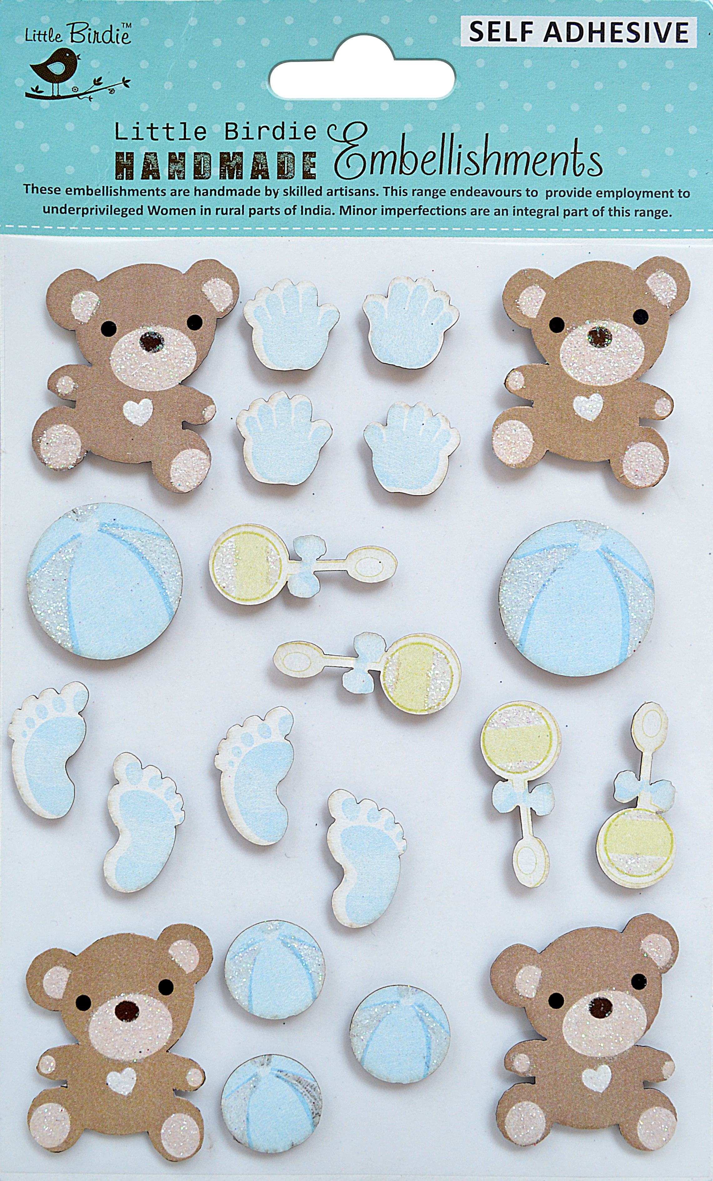 3D Stickers med Glitter - Little Hands Tiny Feet