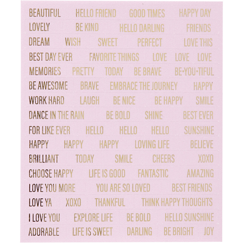 Stickers, 10x11,5 cm, rosa, 4st.