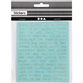 Stickers, 10x11,5 cm, turkos, 4st.