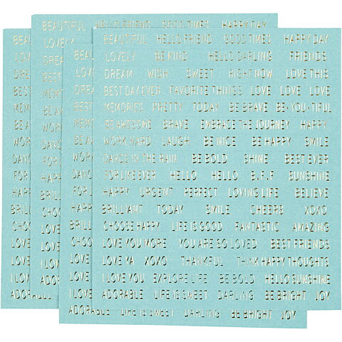 Stickers, 10x11,5 cm, turkos, 4st.
