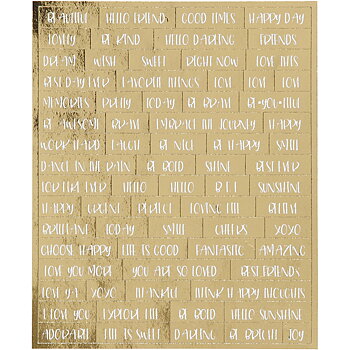 Stickers, 10x11,5 cm, Gold, 4st.