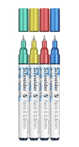 Schneider Metallic Marker Paint-It 010 0.8mm (4pcs)
