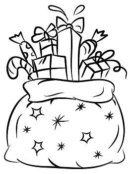 Santa's Christmas gift bag