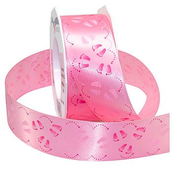 Satinband Rosa Fötter 1 M